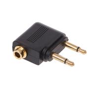 Adattatore audio di volo - Connettore per cuffie della compagnia aerea, jack plug gemello | Dispositivo per bridge audio per viaggi, strumento splitter interfono durevole per dialoghi chiari, binari