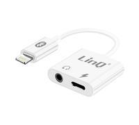 Adattatore Audio e Carica da Lightning a Jack 3,5mm Compatto LinQ Bianco