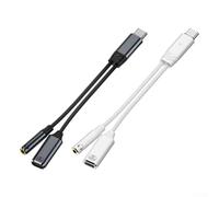 Adattatore audio e ricarica da USB-C a 3,5 mm, in lega di alluminio da 12 cm, ricarica rapida PD 100 W, audio Hi-Fi a 16 bit/48 kHz, design compatto pieghevole, per viaggi e spostamenti quotidiani