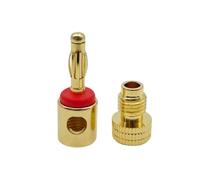 Adattatore Audio for connettore altoparlante connettore cavo musicale spina terminale a banana placcata oro 10PCS/4MM(5Red 5Black)