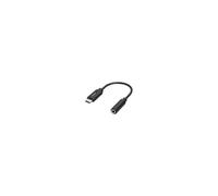 Adattatore audio - Hama - USB-C a Mini-jack - Nero - Alta risoluzione - Spinotto sottile
