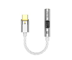 ADATTATORE AUDIO INF BA23 - USB-C a jack 3,5 mm, DAC integrato, 32bit/384kHz, amplificatore