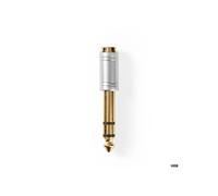 Adattatore Audio Maschio 6,35 mm Femmina 3,5 mm Metallo Argento