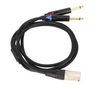 Adattatore audio microfono da 2m, splitter XLR maschio a doppio connettore mono da 6,35mm TS