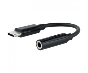 Adattatore audio nanocavo USB-C a jack 3,5 maschio/femmina 11 cm nero