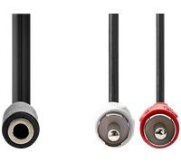 Cavo audio Nedis CAGB22255BK02 2 x RCA maschio 3,5mm femmina 0,2 m nero