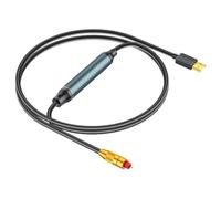 Adattatore audio ottico Adattatore audio USB, 2 M/6,5 FT femmina, convertitore audio cavo per computer, laptop, connettore Fiber Optic Audio Box, USB A a fibra ottica audio SPDIF