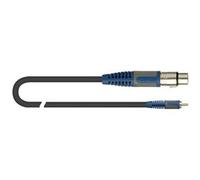 QUIK LOK - RKSA/132-2 XLR FEMMINA/RCA MASCHIO Cavo Adattatore, Lunghezza 2 mt, Colore Nero