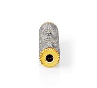 Adattatore audio stereo | 3,5 mm femmina | 3,5 mm femmina | Placcato oro | Dritta | Alluminio | Metallo/Oro | 1 pz. | Confezione con finestra