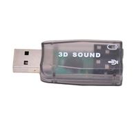 Adattatore audio stereo - ABS USB 5.1 Canale della Scheda audio esterna senza driver | Adattatore audio USB | Colore interfaccia audio per computer casuale | Sound cristallino Compact per PC TV