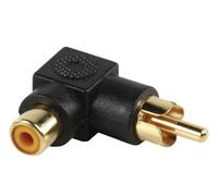 Adattatore Audio Stereo Angolari 90? RCA Maschio - RCA Femmina Nero 4 pezzi