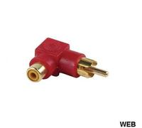 Adattatore Audio Stereo Angolari 90? RCA Maschio - RCA Femmina Rosso 4 pezzi