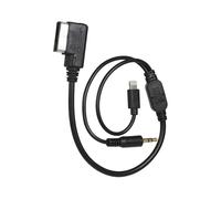 Adattatore audio stereo da 3,5 mm e USB-C Aux, interfaccia di ricarica e musica per iPhone compatibile con auto Audi e VW, compatibilità universale