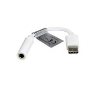Adattatore audio stereo da 3,5mm compatibile con Cubot Tab KingKong Mini, con cavo, ca.10,5cm, bianco
