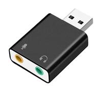 Adattatore Audio USB 3,5mm - Scheda Suono Esterna Stereo E, Convertitore Aux Tipo-A Senza Driver Per Cuffie O Altoparlanti | Guscio Robusto In Lega Alluminio Canale 7.1 Supporto