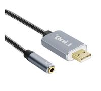 Adattatore Audio USB a Jack 3.5mm Funzione audio e microfono U3530 LinQ Grigio