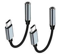 Adattatore Audio USB C a 3.5mm (2 Pezzi), Compatibile Con Samsung Galaxy S21/22/23, Xiaomi Mi 8/9/10, Huawei P20/30/40Pro - Per Cuffie e Aux