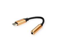 ROLINE GOLD - Adattatore USB tipo C, audio da 3,5 mm, ST/BU, 0,13 m