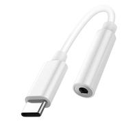 Adattatore Audio USB-C a Jack 3.5mm Suono di Alta Qualità Compatto Bianco