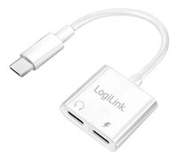 LogiLink Adattatore USB-C UA0433 - Audio e ricarica PD 60 W - Bianco