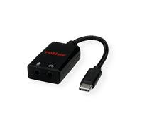 ADATTATORE AUDIO USB-C ROLINE 12.03.3209 - 2x 3.5mm per Cuffie e Microfono