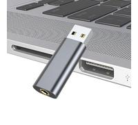 Adattatore audio USB - interfaccia audio esterna, convertitore digitale portatile | uso plug play, chat auricolari, musica per cuffie, riunioni, voce, streaming, workstation da viaggio