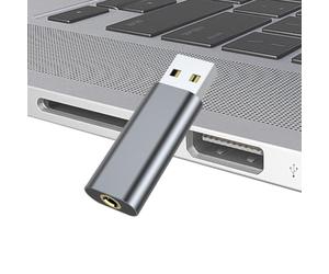 Adattatore audio USB - interfaccia audio esterna, convertitore digitale portatile | uso plug play, chat auricolari, musica per cuffie, riunioni, voce, streaming, workstation da viaggio