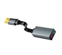 Adattatore audio USB Scheda audio 3.5mm Connessione cuffie e microfono Più Dispositivi Custodia in alluminio