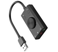 Adattatore audio USB Scheda audio esterna con porta microfono per cuffie da 3,5 mm adatto per PC portatile scheda audio USB