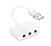 Adattatore audio USB Scheda audio esterna, convertitore di scheda audio stereo a 3 porte con jack da 3,5 mm per cuffie e microfono per PC Laptop Desktop