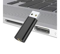 Adattatore audio USB, scheda audio esterna da 3,5 mm, adattatore per cuffie USB | Plug and Play da AUX a USB, trasmissione audio stabile con distorsione zero, audio USB senza driver per giochi, cuffie
