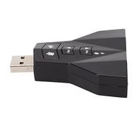 Adattatore Audio USB, Scheda Audio USB Virtuale a 7.1 Canali Doppio Jack per Microfono per Cuffie con Luce LED per Laptop per PS4 per Computer