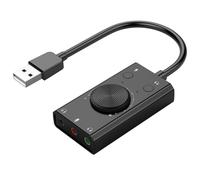 Adattatore audio USB scheda esterna con porta microfono per cuffie da 3,5 mm adatto per PC portatile scheda USB con porta microfono