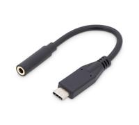 Adattatore audio usb tipo-c / jack 3.5mm m/f 0.2 mt colore nero