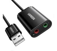 Adattatore audio USB UGREEN con jack per cuffie e microfono da 3,5 mm, compatibile con PC, PS5, laptop
