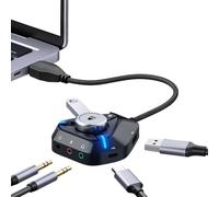Adattatore audio utente 1p, amplificatore esterno di tipo C, jack USB da 3,5 mm, adattatore per cuffie per controllo del volume, microfono, altoparlante, studio, casa, chitarra, registrazione