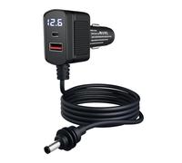 Adattatore Auto per Starlink Mini di MMOBIEL - Caricatore USB da Accendisigari 12V-24V DC - Cavo Resistente da 3M (60W), Doppie Porte USB-C e A (33W), Display LCD della Tensione - Auto, Camion, Camper