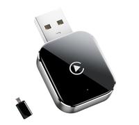 Adattatore auto senza fili Carplay e Android, convertitore USB universale per auto, processore dual-core, plug & play, Bluetooth, compatibile con la maggior parte dei veicoli, bassa latenza