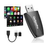 Adattatore automatico wireless CarPlay e Android: connessione rapida e stabile, Plug & Play, regolazione universale per iOS 10+/Android 11+, trasforma il tuo sistema cablato in wireless con Type-C