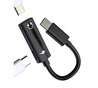 Adattatore Aux USB C Sdoppiatore Cuffie Jack Audio Ricarica Cavo Splitter (2in1) per Apple iPhone Doppio Tipo C Caricatore Auricolari Compatibile per Samsung Adapter Headphone Presa Accessori tp-ZXHJ