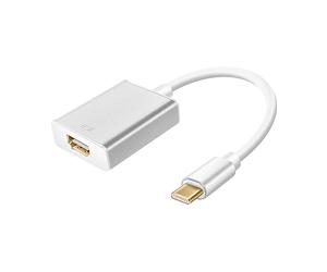 ADATTATORE AVIZAR da HDMI a USB-C, Plastica, Argento, Biancocolo