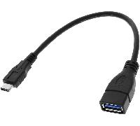 Cavo adattatore OTG Micro-USB Tipo C maschio / USB femmina