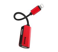 Adattatore Baseus L37 - Lightning a 2x Lightning (femmina) - Rosso