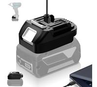 Adattatore batteria BS18MT per Bosch GBA a Makito, adattatore per Makita Tool a Bosch Professional 18 V System Battery con porta USB A & C di ricarica rapida (solo convertitore)