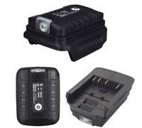 Adattatore batteria compatibile per Bosch con doppia ricarica USB e luce LED