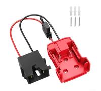 Adattatore batteria da 18 V a 12 V per batterie per utensili elettrici, connettore cablaggio con portafusibili, cavo 12AWG (20A nominale), compatibile (nero)