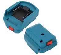 Adattatore batteria morsettiera di alimentazione con interruttore per 18 V per Bl1815 Bl1830 Bl1840 Bl1860 batterie Liion connettore in plastica supporto dispositivo dock per Makita per elettrico (blu