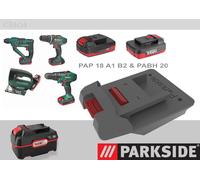 Adattatore batteria Parkside x20 per utensile PSBSA 18v 20v PABH 20 PAP 18 A1 B2