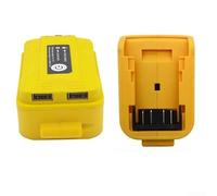 Adattatore batteria per batterie Dewalt 18V Doppia uscita USB e torcia integrata (A)