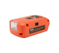 Adattatore batteria per caricabatteria USB per batteria al litio Nero e Decker 20V, luce da lavoro un LED con doppio caricatore USB e porta 12V